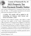 2023 Property Tax Non-Payment Penalty Notice