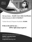 Health Care Aide Certificate Starts January 9
